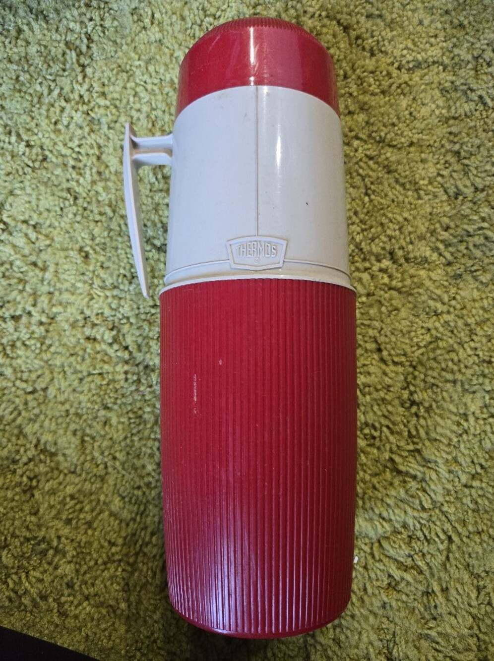 Vintage Thermos Red and White Classic Insulated Bottle
